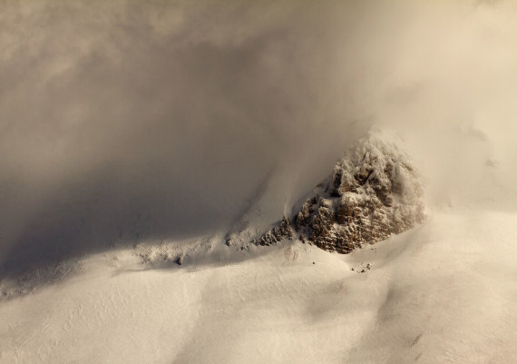 nebbia sulla cima del monte Vettore
